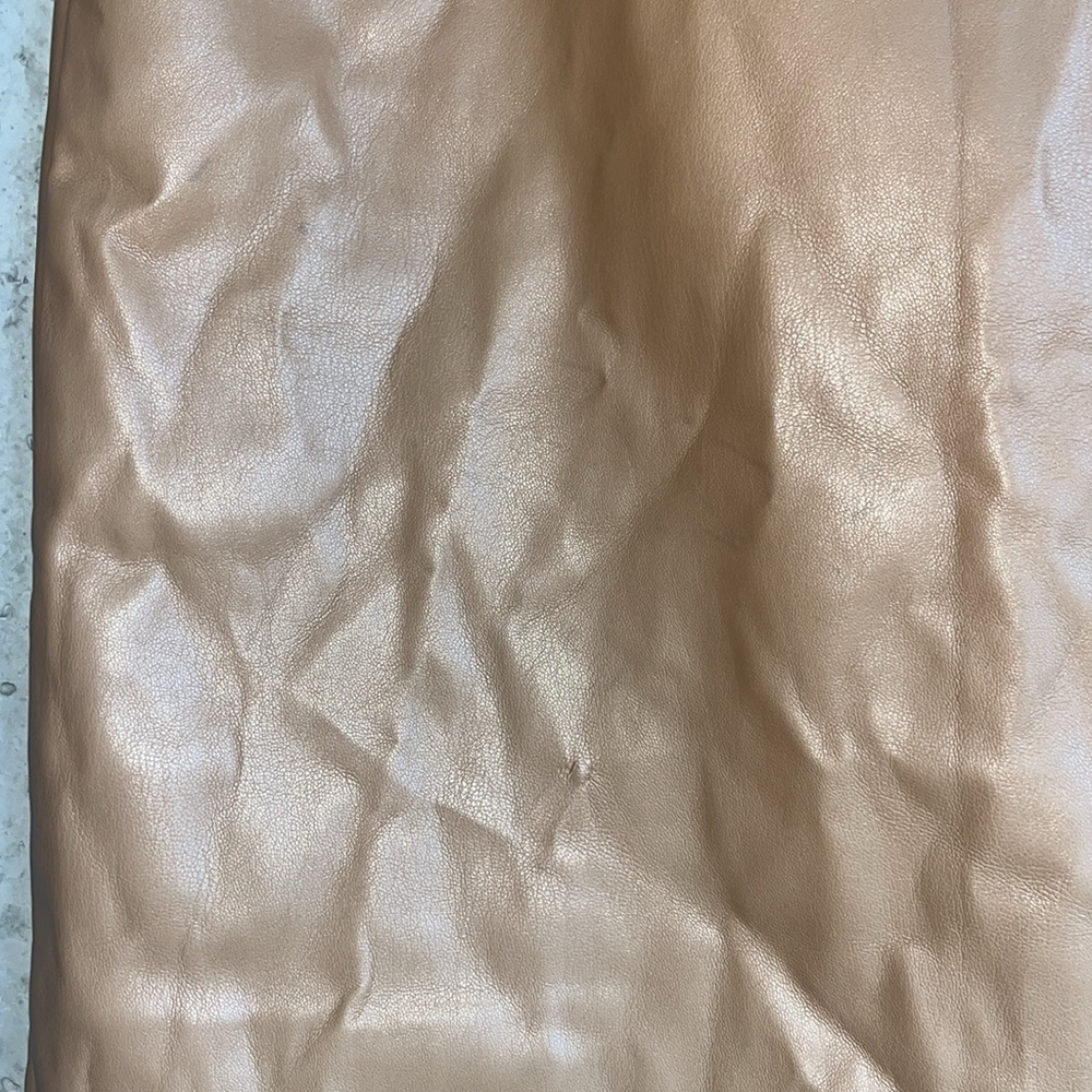 Theory Tan Mini Dress Faux Leather - Picture 5 of 7